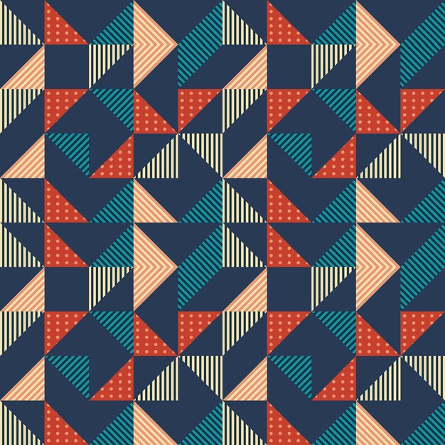 Vector seamless hipster geometric abstract pattern