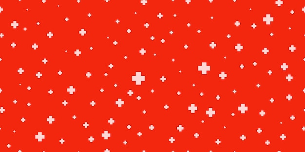 Seamless hospital background with plus symbols