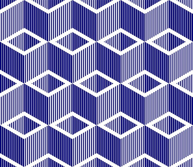 Modello geometrico di linee isometriche senza soluzione di continuità, sfondo di piastrellatura vettoriale di cubi 3d, architettura e costruzione, design della carta da parati.