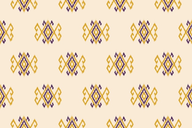 Seamless Kasuri pattern in tribalfolk embroidery Ethnic abstract ikat art geometric art ornament