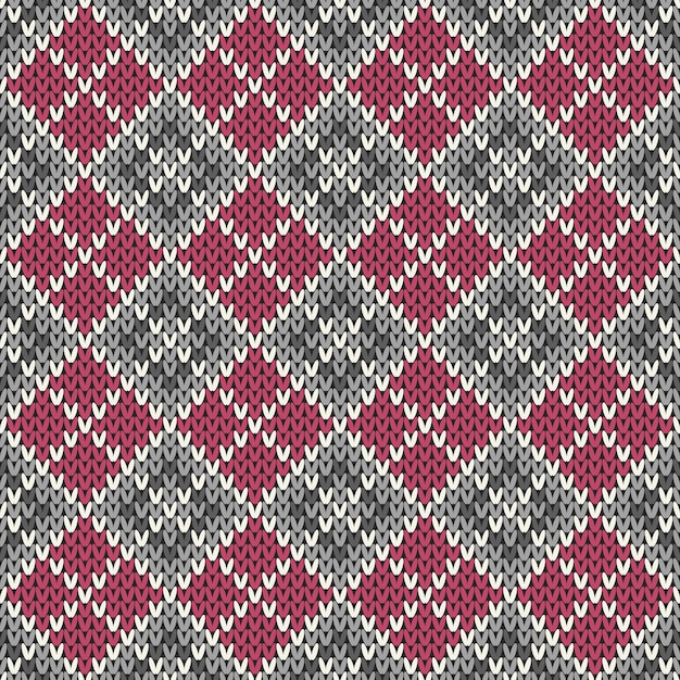 Seamless knitted geometric pattern