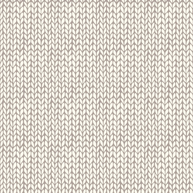 Vector seamless knitted hand drawn background