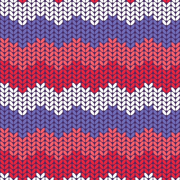 Vector seamless knitted pattern.