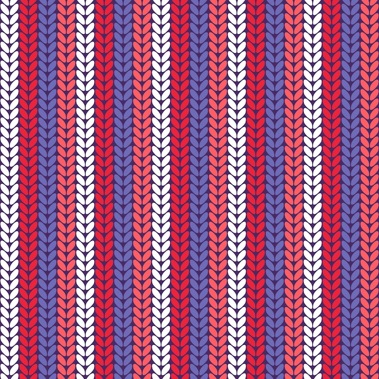 Vector seamless knitted pattern.
