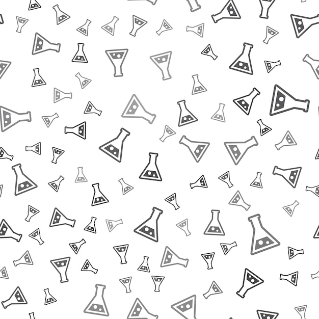 Seamless lab pattern on a white background simple lab icon creative design