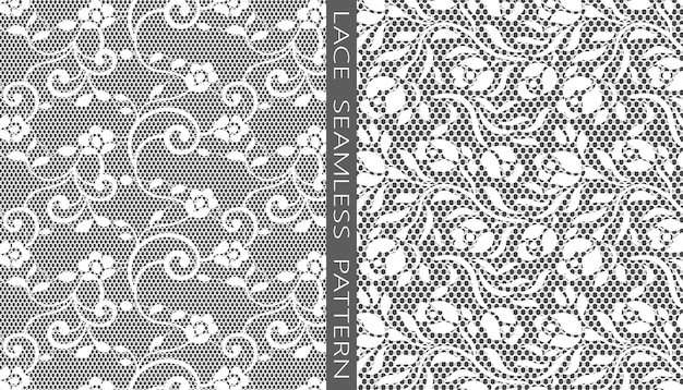 Premium Vector  Seamless lace patterns