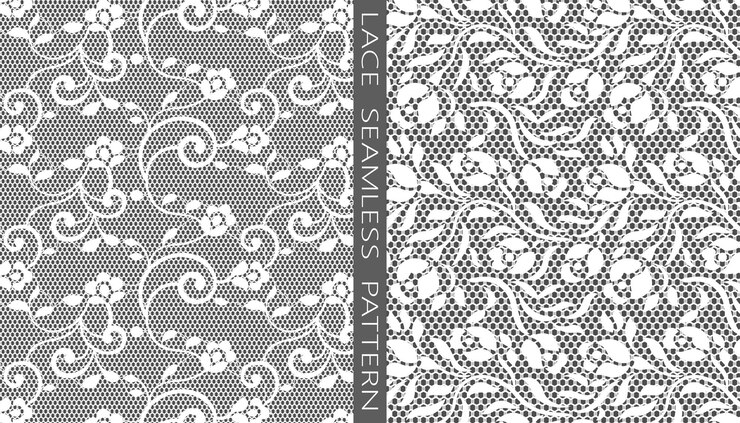 Vector seamless lace patterns