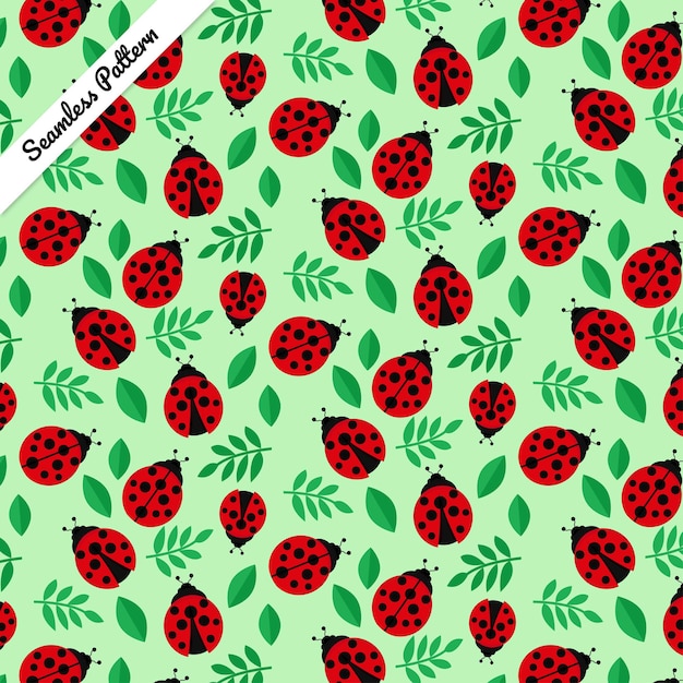 Seamless ladybug pattern