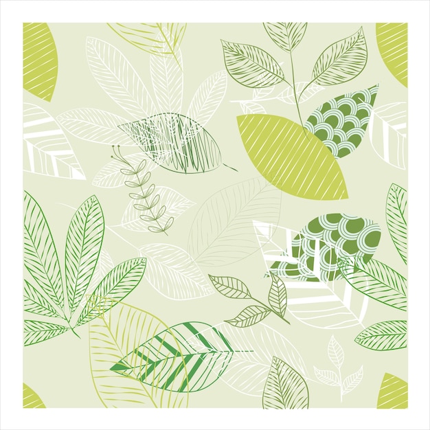 Seamless leaf pattern