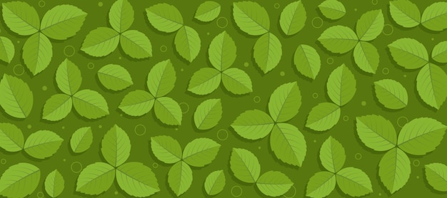 Seamless leafs green pattern