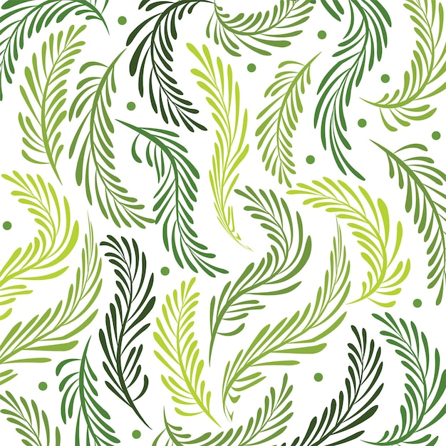 Vector seamless leaves background vector illustration