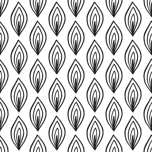 Vector seamless leaves pattern