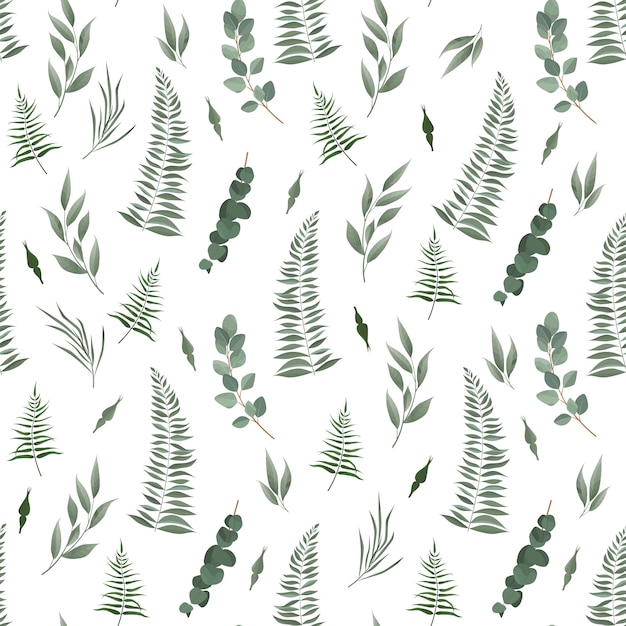 Seamless leaves pattern