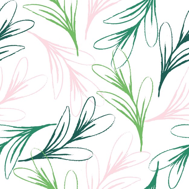 Seamless leaves wallpaper pattern on background