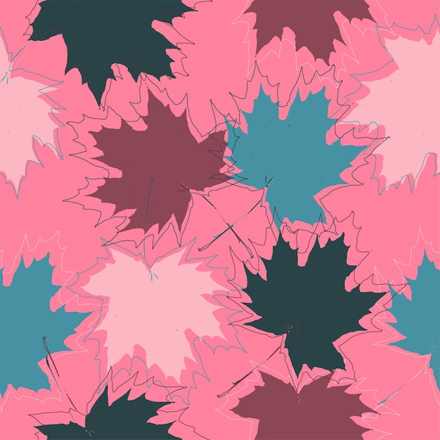 Seamless leaves wallpaper pattern on background