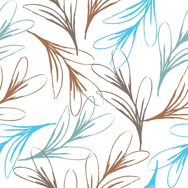 Seamless leaves wallpaper pattern on background