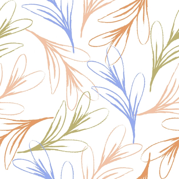 Seamless leaves wallpaper pattern on background