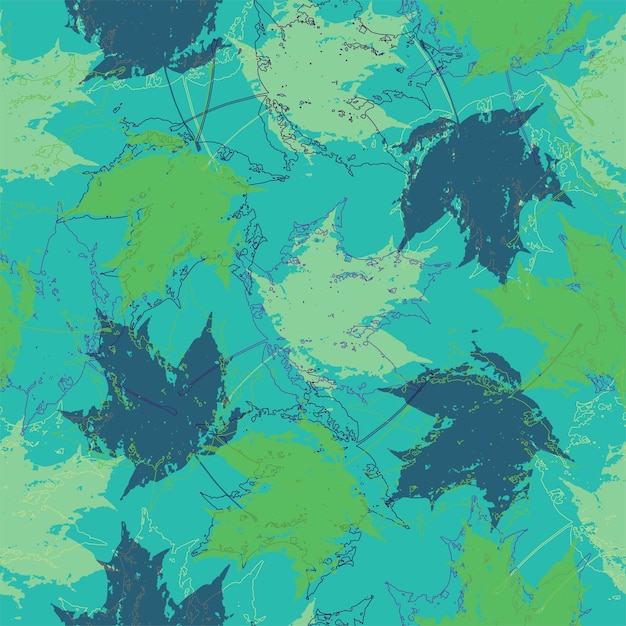 Seamless leaves wallpaper pattern on background