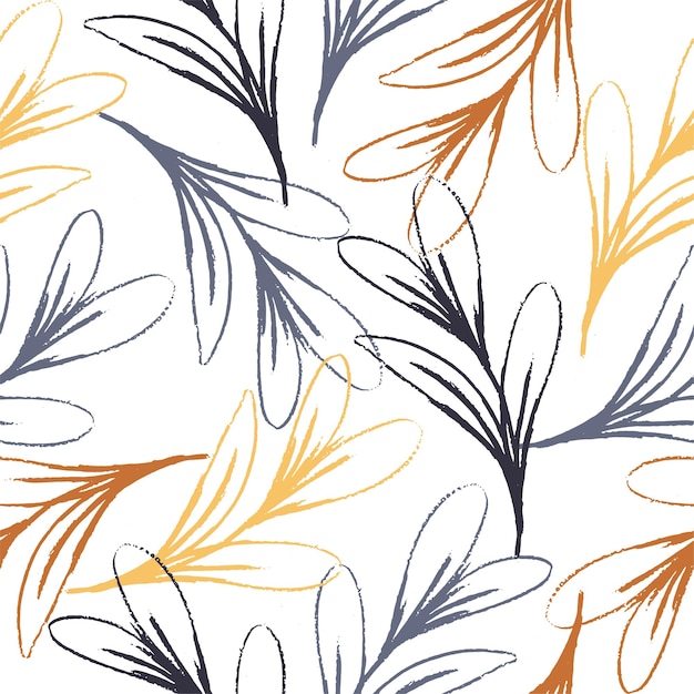 Seamless leaves wallpaper pattern on background