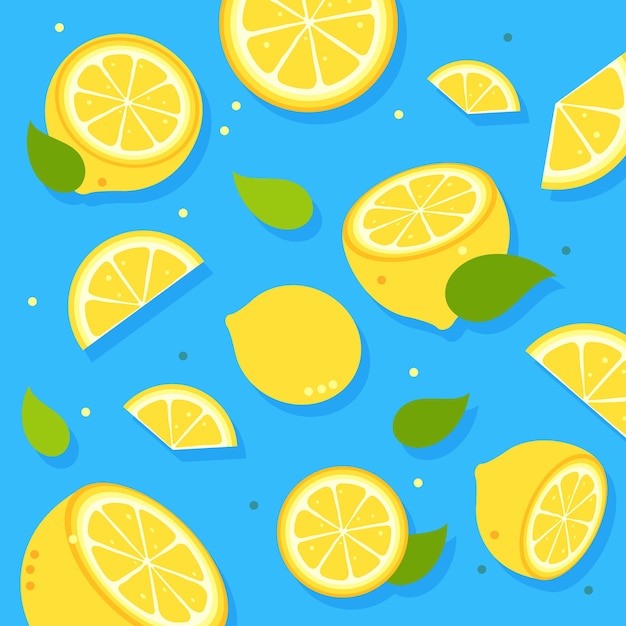 Seamless lemon pattern for background