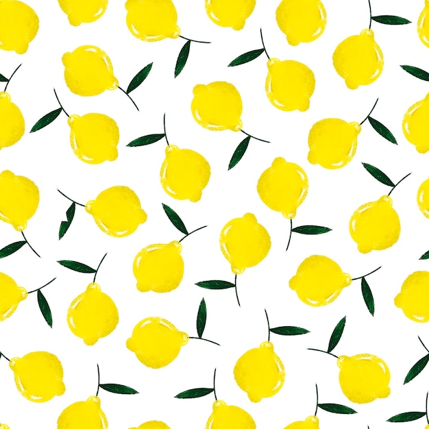 Premium Vector | Seamless lemon pattern italian background