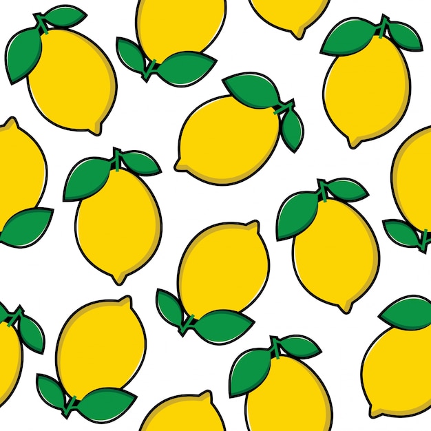 Seamless Lemon pattern 