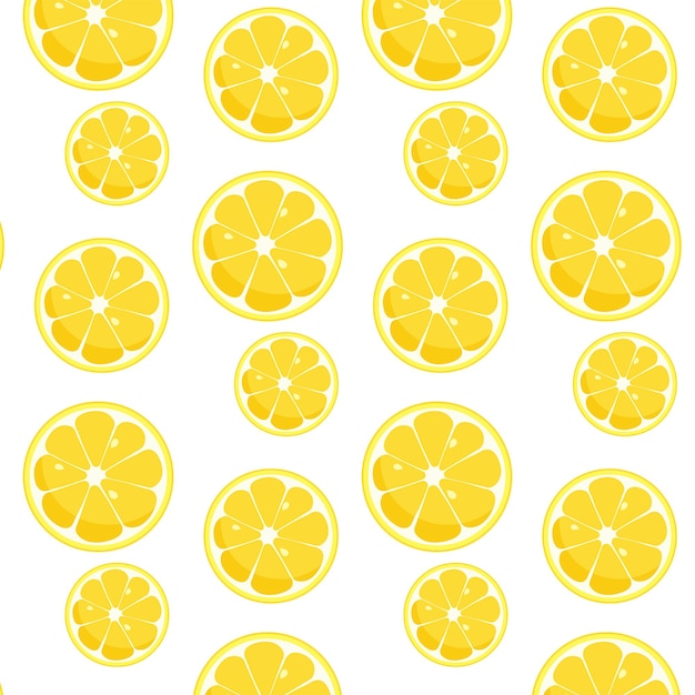 Seamless lemon slice vector illustration