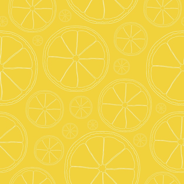 Seamless lemon slices pattern.