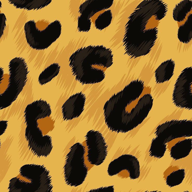 Seamless leopard or cheetah skin pattern Exotic african animal texture Vector illustration