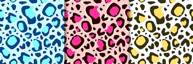 Seamless leopard patterns For textile paper packaging backgrounds Vector pattern