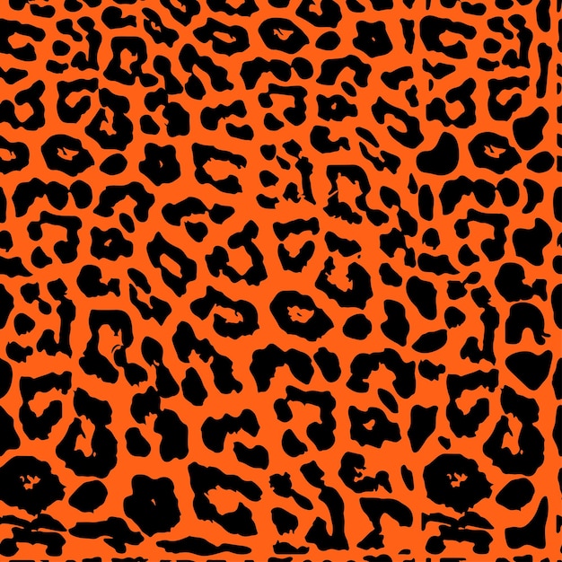 Seamless leopard print Vector pattern texture background