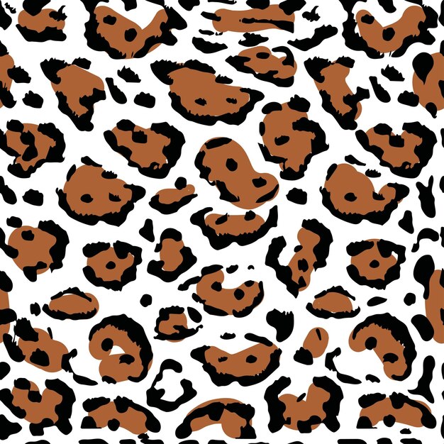 Seamless leopard print Vector pattern texture background