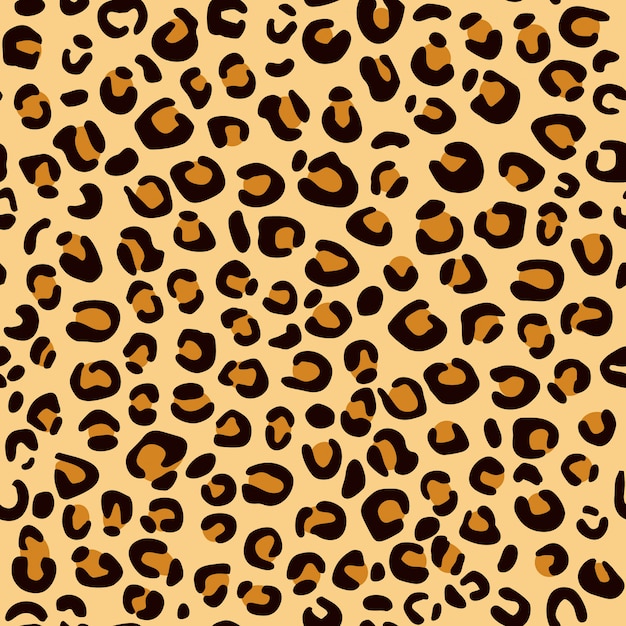 Vector seamless leopard print.