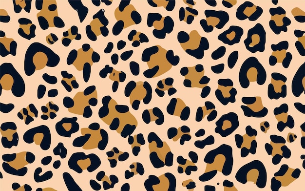 Vector seamless leopard skin print texture