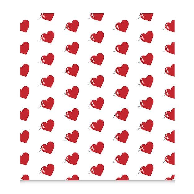 Seamless A letter heart shape pattern background