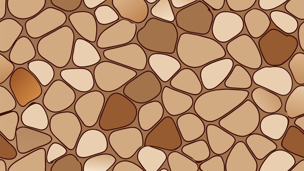 Seamless Light Brown Pebble Mosaic Organic Floor