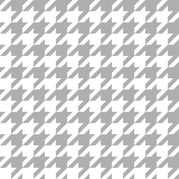 Seamless light gray and white houndstooth pattern