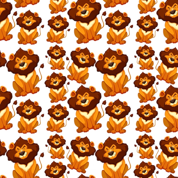 Vector a seamless lion background