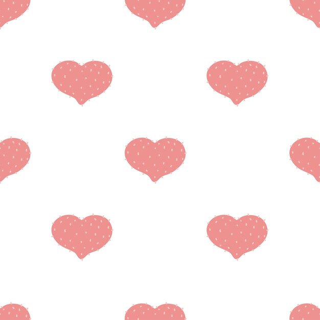 Vector seamless love heart design vector background seamless pattern on valentine's day the seamless texture with cuteheart endless romantic print