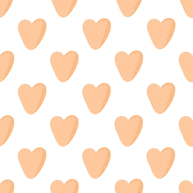 Бесшовный векторный фон дизайна сердца любви Бесшовный узор в день святого Валентина Бесшовная текстура с милым сердцем Бесконечная романтическая печать