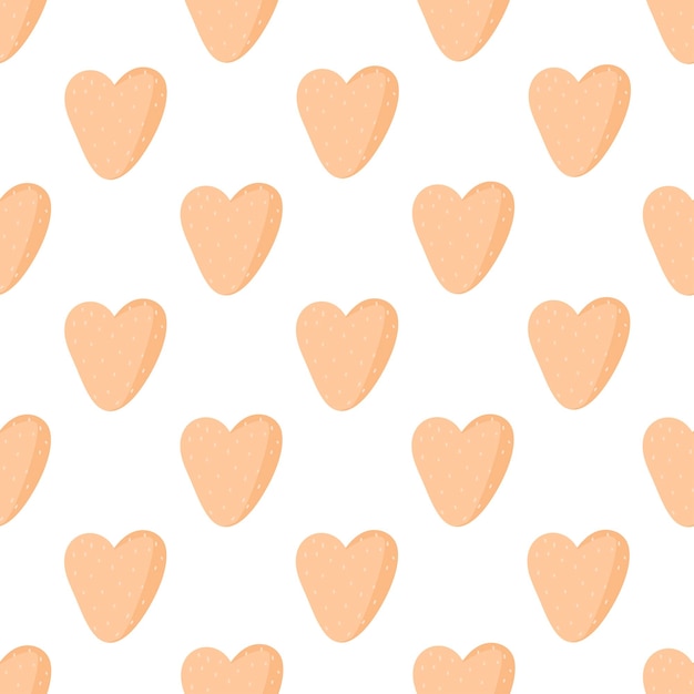 Seamless love heart design vector background Seamless pattern on Valentine's day The seamless texture with cuteheart Endless romantic print