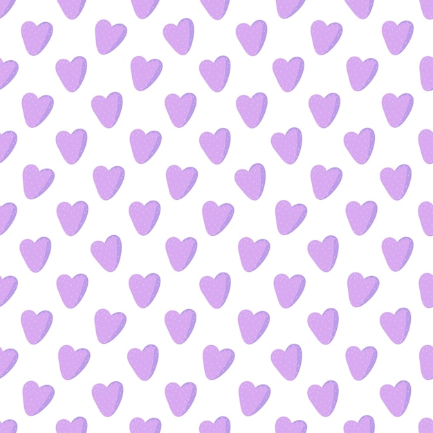Seamless love heart design vector background Seamless pattern on Valentine's day The seamless texture with cuteheart Endless romantic print