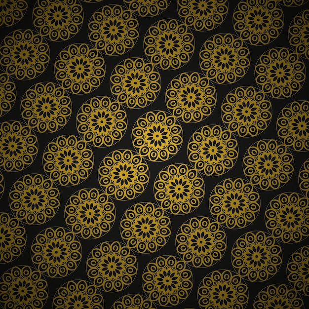 Seamless luxury mandala golden background