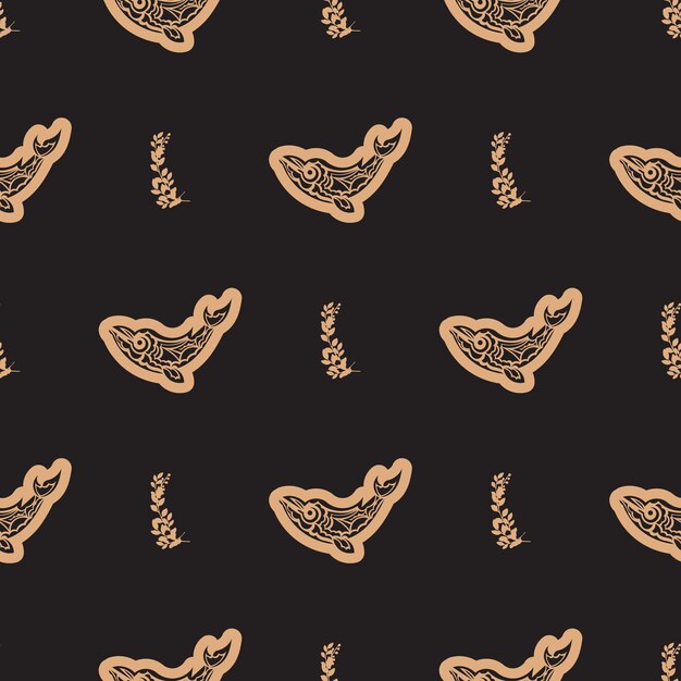 Seamless luxury pattern with whales in simple style Good for garments textiles backgrounds and prints Vector illustration