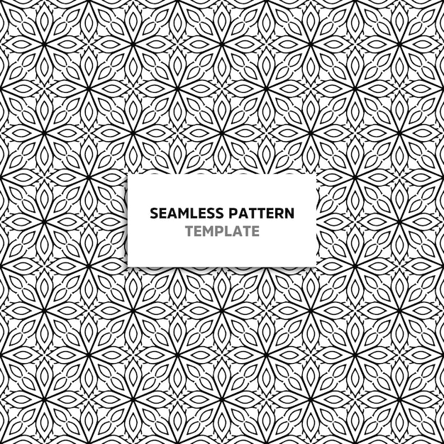 Seamless mandala black color pattern