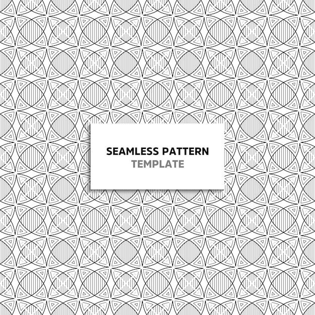 Seamless mandala black color pattern