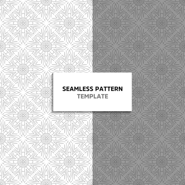 Seamless mandala black color pattern