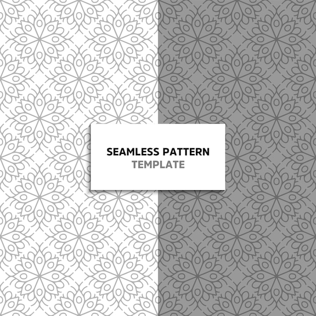 Seamless mandala black color pattern