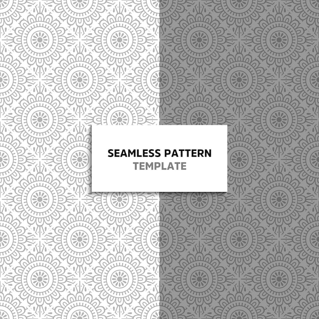 Seamless mandala black color pattern