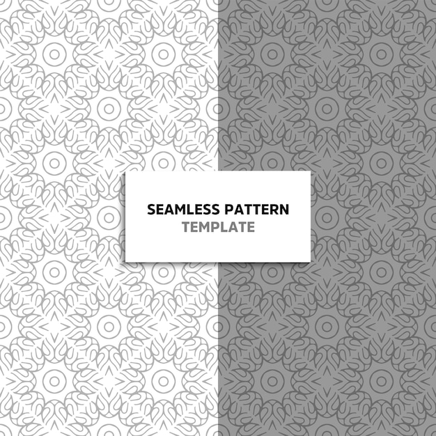 Seamless mandala black color pattern